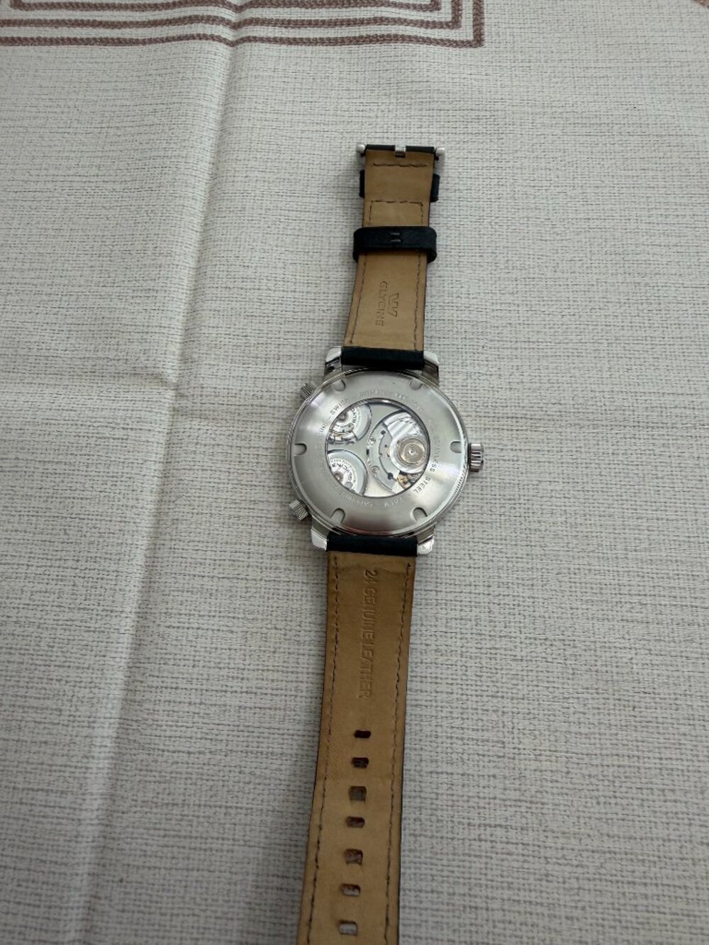 GLYCINE Airman 7  GMT  Triple Automatic Black Grey Swiss Made Watch - Picture 8 of 11
